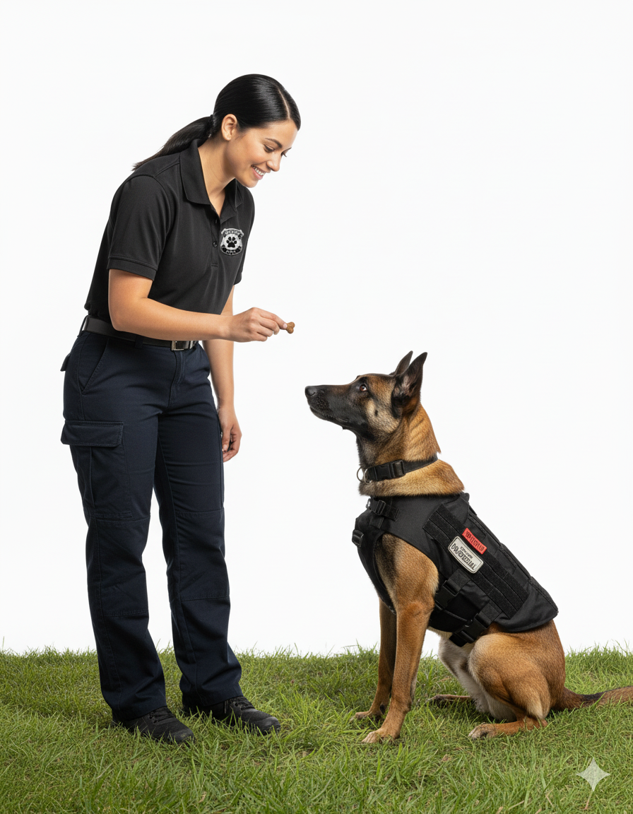 Scoop Unit Military and First Responder discount - service member with K9 partner